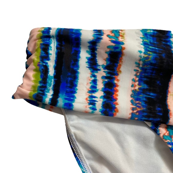 Island Escape Foldover Waist Full Coverage Bikini Swim Bottoms Plus Size 14 - Picture 7 of 16